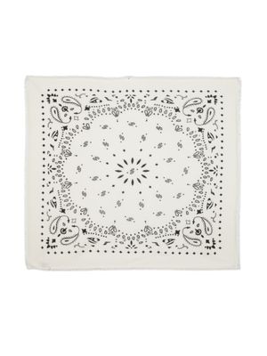 kujten foulard Hachiko à imprimé cachemire - Blanc