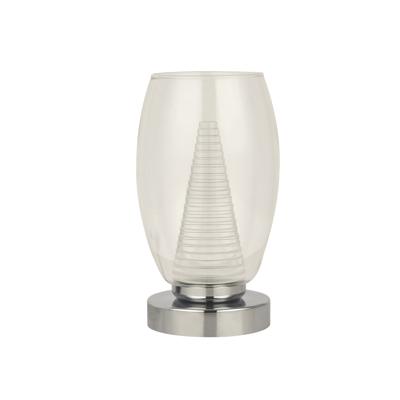 Searchlight Modern tafellampjeCyclone chroom met helder glas - 97293-1CL