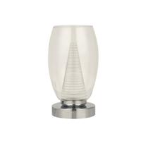 Searchlight Modern tafellampjeCyclone chroom met helder glas - 97293-1CL