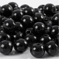 Creativ Company Houten kralen, d 10 mm, gatgrootte 3 mm, ca. 70 stuk, zwart, 20 gr/ 1 doos