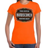 Oranje / Holland supporter bondscoach t-shirt oranje voor dames