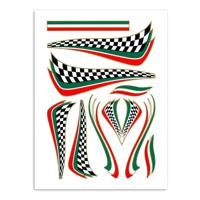 Stickerset Italiaanse finishvlag