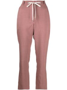 Eleventy pantalon en chambray à lien de resserrages - Rose