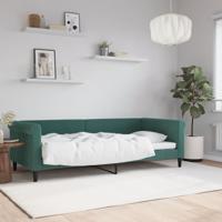 Slaapbank 90x200 cm fluweel donkergroen