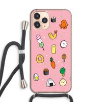 Happy bento friends: iPhone 11 Pro Transparant Hoesje met koord