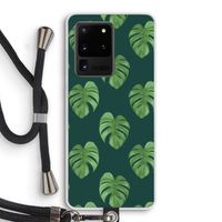 Monstera leaves: Samsung Galaxy S20 Ultra Transparant Hoesje met koord