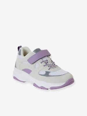 Klittenband baskets en elastische veters kindBaskets Sport Bertha S ecru