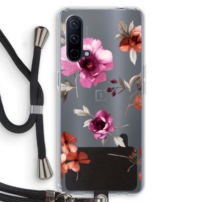 Geschilderde bloemen: OnePlus Nord CE 5G Transparant Hoesje met koord