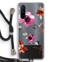 Geschilderde bloemen: OnePlus Nord CE 5G Transparant Hoesje met koord