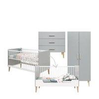 Bopita 3-delige meegroeikamer wit/grijs Emma - thumbnail
