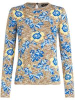 ETRO blouse en jacquard à fleurs - Marron