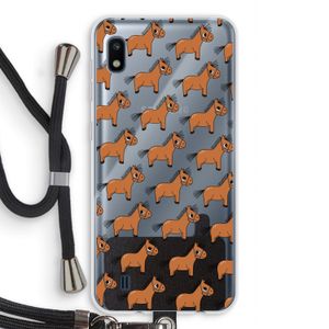 Pony: Samsung Galaxy A10 Transparant Hoesje met koord