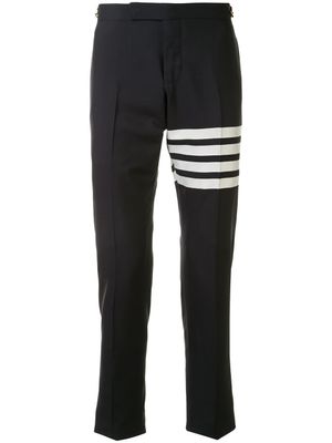 Thom Browne pantalon à détail 4 bandes signature - Bleu