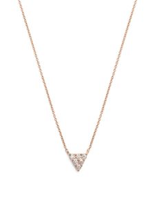 Dana Rebecca Designs collier Vivienne Lily Triangle en or rose 14ct pavé de diamants