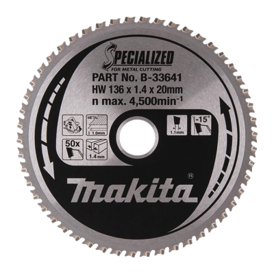 Makita Zaagblad Met. 136X20X1,4 50T -15G - B-33641