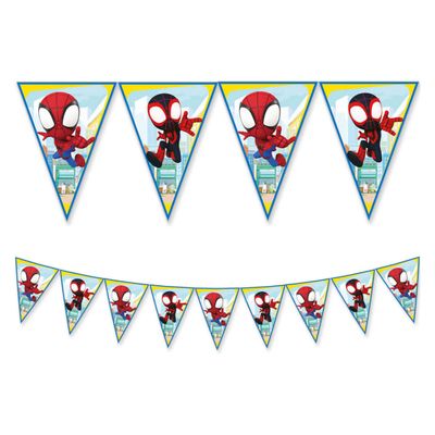 Globos Papieren vlaggenlijn fsc spidey, 3mtr.