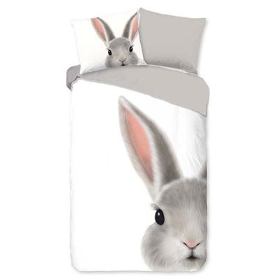 Kinderdekbedovertrek Katoen - 140x200 cm Wit - Dessin: Dieren - Good Morning - Dekbed-Discounter.nl Kinderdekbedovertrek Katoen - 140x200 cm Wit - Dessin: Dieren - Good Morning - Dekbed-Discounter.nl