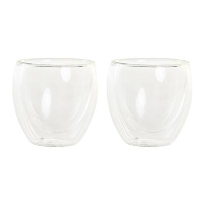 Glazenset DKD Home Decor Transparant Kristal Borosilicaatglas 100 ml 2 Onderdelen