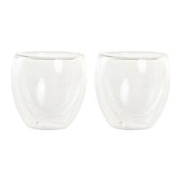 Glazenset DKD Home Decor Transparant Kristal Borosilicaatglas 100 ml 2 Onderdelen