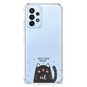 Samsung Galaxy A23 Stevig Bumper Hoesje Cat Good Day