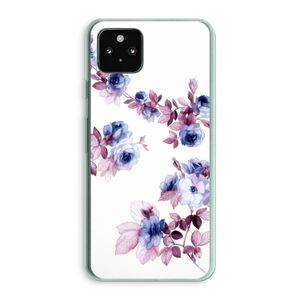 Waterverf bloemen: Google Pixel 5a 5G Transparant Hoesje