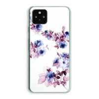 Waterverf bloemen: Google Pixel 5a 5G Transparant Hoesje