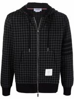 Thom Browne hoodie zippée Gunclub à carreaux - Noir Thom Browne hoodie zippée Gunclub à carreaux - Noir