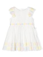 Stella McCartney Kids robe à fleurs brodées - Blanc