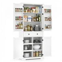 Keukenkast Met Opbergruimte Voorzien Van Vier Verstelbare Planken en één Grote Lade