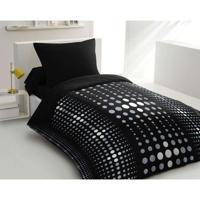 Steevy MicroFiber dekbed set - 1 dekbedovertrek 140x200 cm + 1 kussensloop 63x63 cm - zwart - huislinnen passie