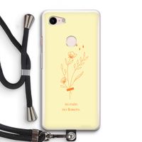 No rain no flowers: Pixel 3 Transparant Hoesje met koord