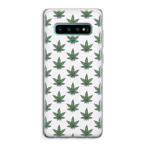 Weed: Samsung Galaxy S10 Plus Transparant Hoesje