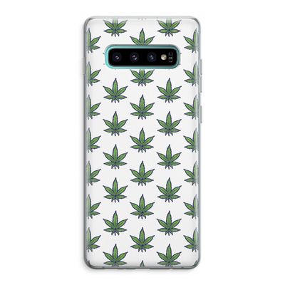 Weed: Samsung Galaxy S10 Plus Transparant Hoesje