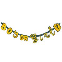 Letterslinger Gender Reveal 'Boy or Girl' Goud/Groen (1,3m)