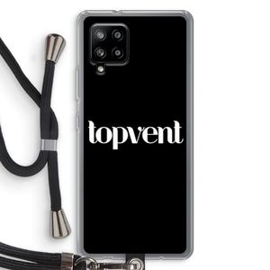 Topvent Zwart: Samsung Galaxy A42 5G Transparant Hoesje met koord
