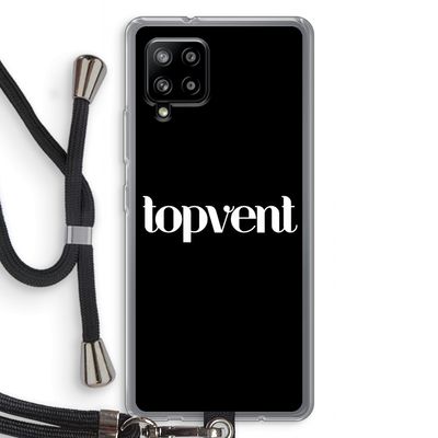 Topvent Zwart: Samsung Galaxy A42 5G Transparant Hoesje met koord