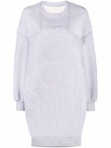 Stella McCartney robe-sweat à coutures apparentes - Gris