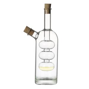 Azijn/Olie flessen luxe tafelset dispenser - glas - Design vorm - olijfolie flessen