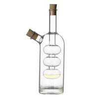 Azijn/Olie flessen luxe tafelset dispenser - glas - Design vorm - olijfolie flessen - thumbnail