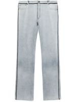 Maison Margiela pantalon droit à bords contrastants - Bleu