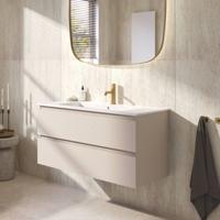 Ben Tendenza badmeubel incl. keramische wastafel 100x46x52cm zand