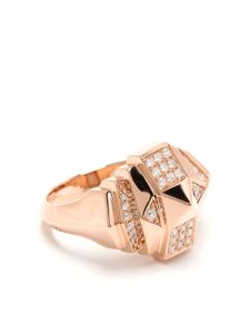 STATEMENT PARIS bague en or rose 18ct pavé de diamants