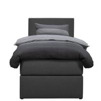 Leen Bakker - Boxcombinatie Orebro 4-delig - Antraciet - 90x200 Cm - Stof - Grijs