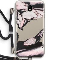 Roze stroom: Samsung Galaxy J7 (2017) Transparant Hoesje met koord