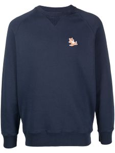 Maison Kitsuné sweat à logo brodé - Bleu