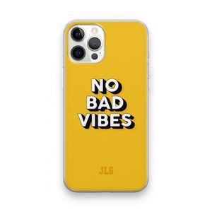 No Bad Vibes: iPhone 12 Pro Max Transparant Hoesje