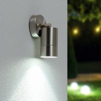 Lago LED Wandlamp RVS - 5 Watt 400 lumen - IP44 Waterdicht - GU10 - 6000K Daglicht Wit - Dimbaar - Kantelbaar - Binnen en buiten - Modern