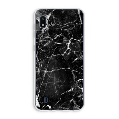 Zwart Marmer 2: Samsung Galaxy A10 Transparant Hoesje