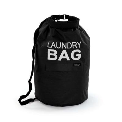 Tas voor vuile kleding Versa Zwart Polyester 70 x 33 cm