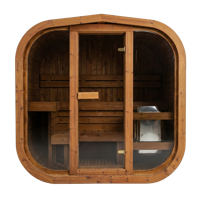 Thermowood elektrische cube sauna - 4 persoons - 160 cm